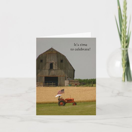 Uitnodiging tractor: tijd om te vieren! (Voorkant)