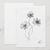 Uitnodiging Trio van Bloemen (Voorkant / Achterkant)