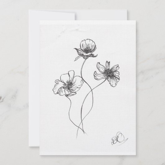 Uitnodiging Trio van Bloemen (Voorkant)