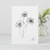Uitnodiging Trio van Bloemen (Staand voorkant)
