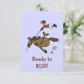 Uitnodiging triple Crown Horse Race Party (Staand voorkant)