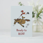 Uitnodiging triple Crown Horse Race Party (Staand voorkant)