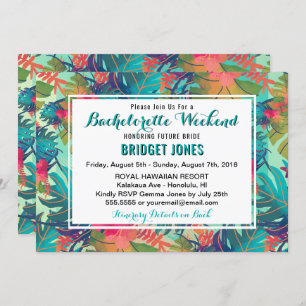 Uitnodiging Tropical Bachelorette Weekend Schedule