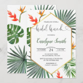 Uitnodiging Tropical Greenery Bridal Brunch (Voorkant / Achterkant)