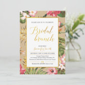 Uitnodiging Tropical Kraft Bridal Brunch (Staand voorkant)