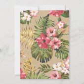 Uitnodiging Tropical Kraft Bridal Brunch (Achterkant)