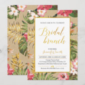 Uitnodiging Tropical Kraft Bridal Brunch (Voorkant / Achterkant)