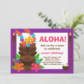 Uitnodiging Tropical Luau Party (Staand voorkant)