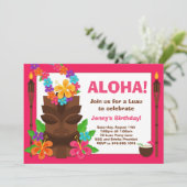 Uitnodiging Tropical Luau Party (Staand voorkant)