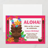 Uitnodiging Tropical Luau Party (Voorkant / Achterkant)