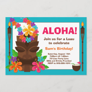 Uitnodiging Tropical Luau Party
