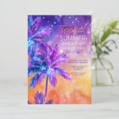 Uitnodiging Tropical Summer Prom (Staand voorkant)