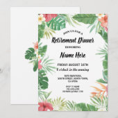 Uitnodiging Tropische Aloha Luau Summer Retirement (Voorkant / Achterkant)