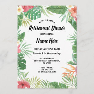 Uitnodiging Tropische Aloha Luau Summer Retirement