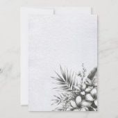 Uitnodiging Tropische bloemen Bridal Shower (Achterkant)