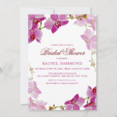 Uitnodiging Tropische Orchid Bridal Shower (Voorkant)