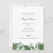 Uitnodiging Tropische palm Leaf Bridal Shower (Voorkant)