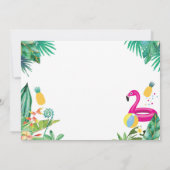 Uitnodiging Tropische Pool Party (Achterkant)