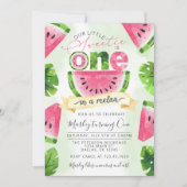 Uitnodiging tropische watermeloen 1e verjaardag va (Voorkant)