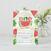 Uitnodiging tropische watermeloen 1e verjaardag va (Staand voorkant)
