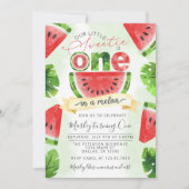 Uitnodiging tropische watermeloen 1e verjaardag va (Voorkant)