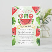 Uitnodiging tropische watermeloen 1e verjaardag va (Staand voorkant)