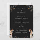 Uitnodiging Trouw layout die je kunt personalisere (Voorkant)