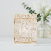 Uitnodiging trouwdag kaart (Staand voorkant)