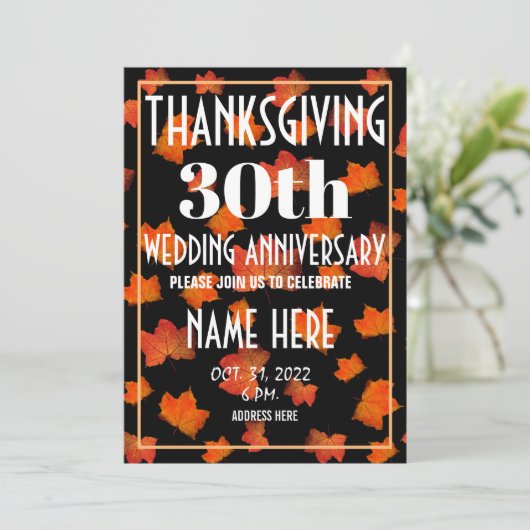 UITNODIGING TROUWDAJARFEEST DANKSEGGING (Staand voorkant)