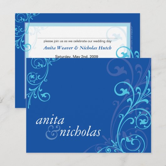 UITNODIGING TROUWERIJ :: fabulous 6 (Voorkant / Achterkant)