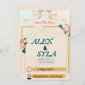 Uitnodiging Trouwfeest - Bewerkbare Template (Voorkant / Achterkant)