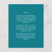 Uitnodiging Trouwfoto's met Zee Glas QR Code Bewaa Flyer (Achterkant)