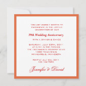 Uitnodiging trouwjubileum koraalroze (Achterkant)