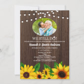 Uitnodiging trouwjubileum zonnebloem foto (Voorkant)