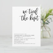 Uitnodiging Trouwreceptie 'We Knoopte de Knoop' (Staand voorkant)