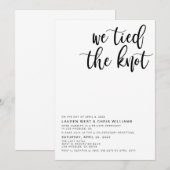 Uitnodiging Trouwreceptie 'We Knoopte de Knoop' (Voorkant / Achterkant)