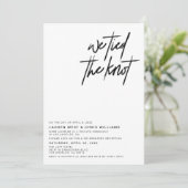 Uitnodiging Trouwreceptie 'We Knoopte de Knoop' (Staand voorkant)