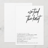 Uitnodiging Trouwreceptie 'We Knoopte de Knoop' (Voorkant / Achterkant)