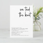 Uitnodiging Trouwreceptie 'We Knoopte de Knoop' (Staand voorkant)