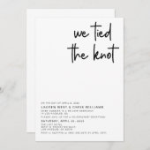 Uitnodiging Trouwreceptie 'We Knoopte de Knoop' (Voorkant / Achterkant)