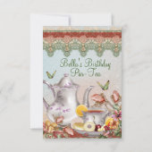 Uitnodiging Tuin Thee Feest (Achterkant)