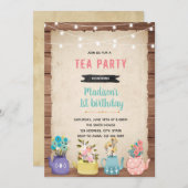 Uitnodiging tuinfeest thema (Voorkant / Achterkant)