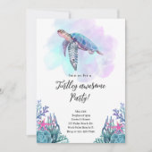 Uitnodiging Turtley Awesome Feestje (Voorkant)