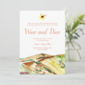 Uitnodiging Tuscany Wine and Dine dinerfeest (Staand voorkant)