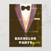  uitnodiging Tuxedo Bachelor (Voorkant)