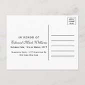 uitnodiging Tuxedo Bachelor Briefkaart (Achterkant)