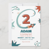 Uitnodiging tweede verjaardag (Voorkant)