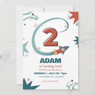 Uitnodiging tweede verjaardag