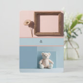 Uitnodiging tweeling (dezelfde sekse) (Staand voorkant)