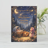 Uitnodiging Twinkle Twinkle Little Star Baby Showe (Staand voorkant)